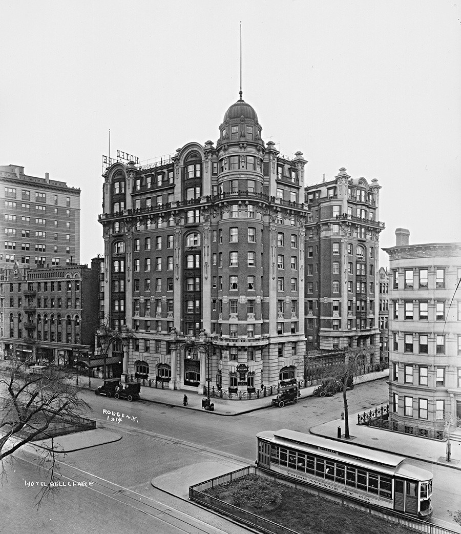 Hotel Belleclaire, vogal Broadwaya in 77. ulice, New York, 1914.