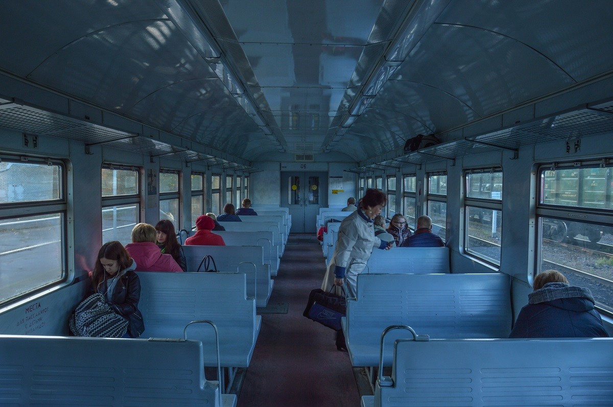 Dans un train, au fin fond de la Carélie (non loin de la Finlande).