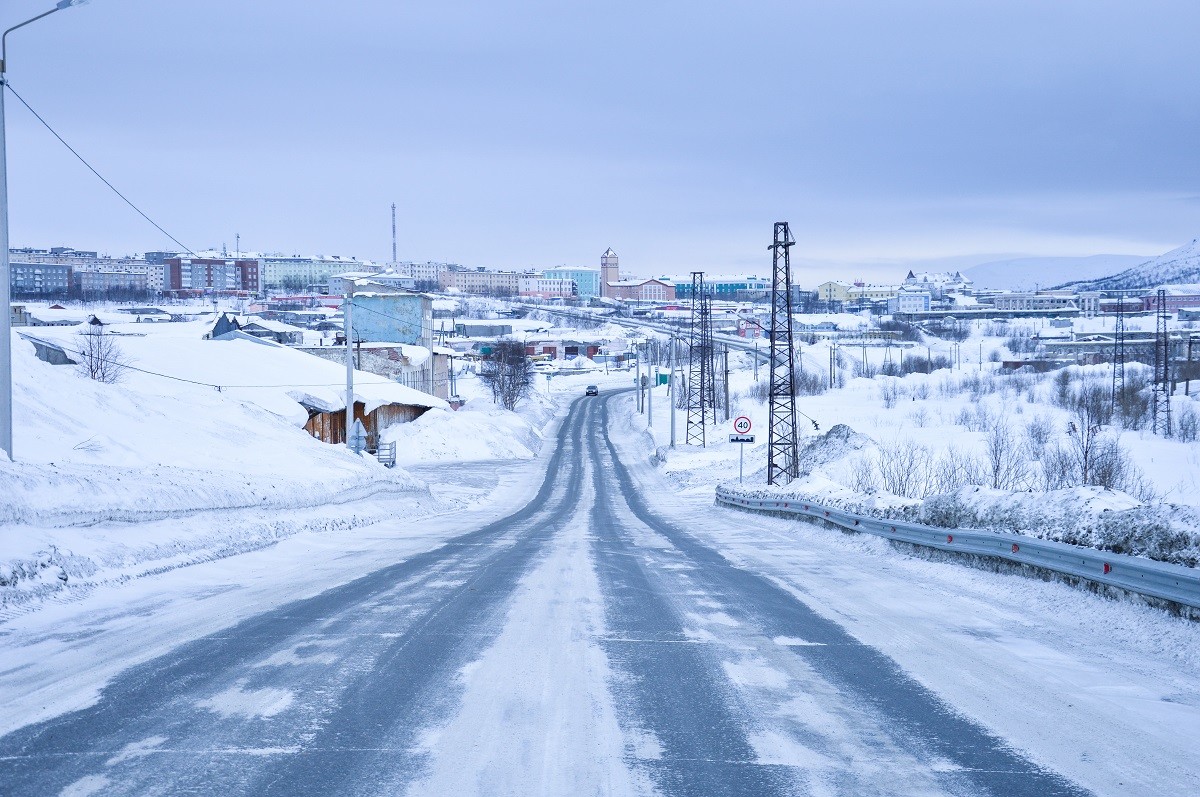 Au-delà du cercle polaire, à Kirovsk, petite cité minière de la région de Mourmansk.