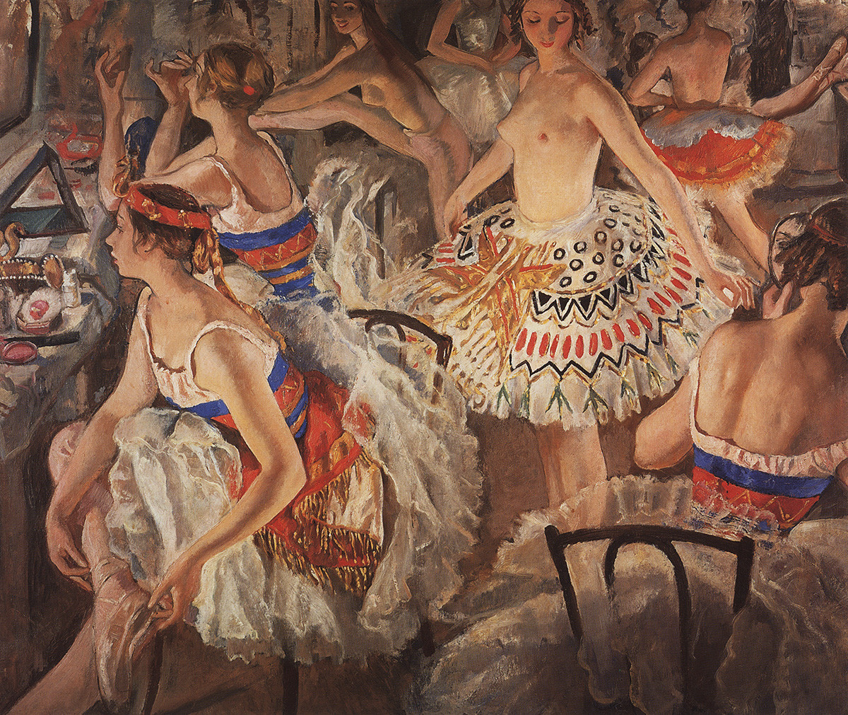 Zinaïda Serebriakova. Dans la salle de bain du ballet (Grandes Ballerines), 1922