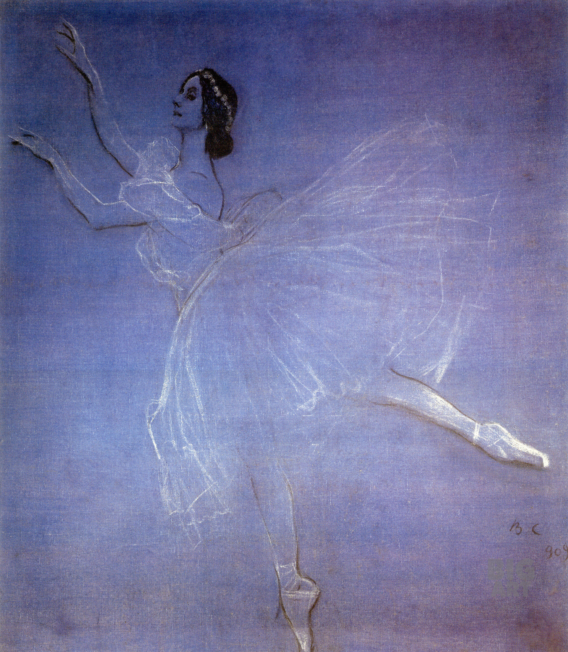 Valentin Serov. Anna Pavlova dans le ballet La Sylphide, 1909