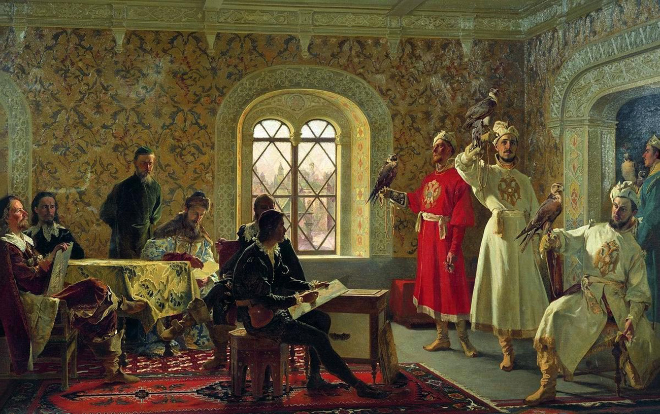 Картина на любимите соколи на император Алексей Михайлович