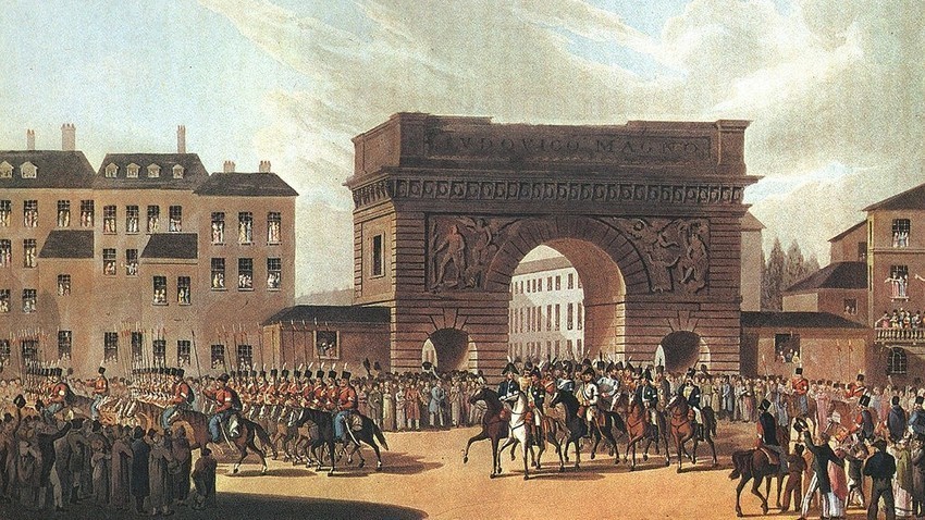 Ruska vojska vkoraka v Pariz, 1814 (neznani umetnik)