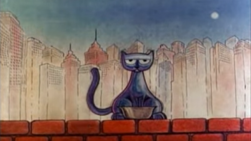 Cena da animação "Meow".  