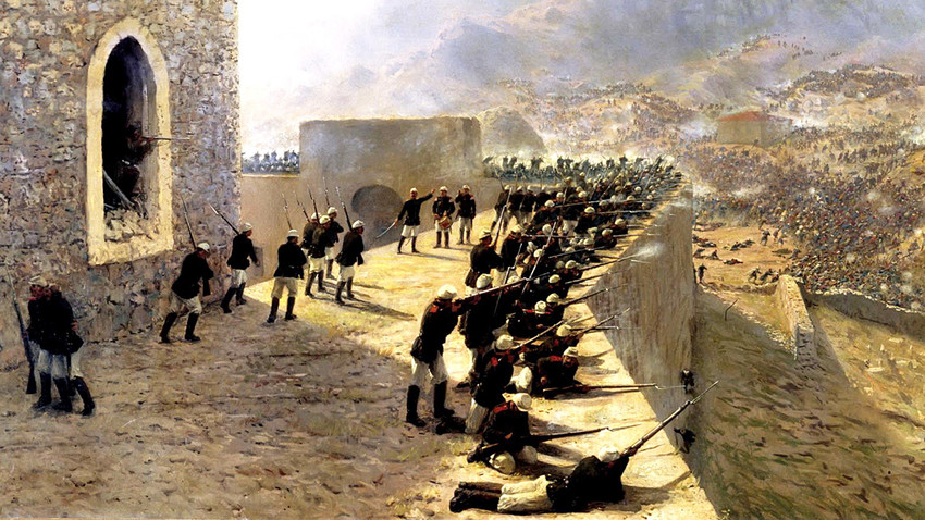 Одбрана тврђаве Бајазет, 8. јун 1877. Лев Лагорио 1891./Централни војноисторијски музеј артиљерије, инжењерије и везе, Санкт Петербург, Русија.