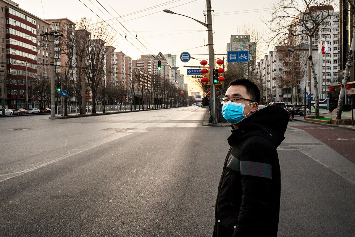 Street in Beijing at the moment.