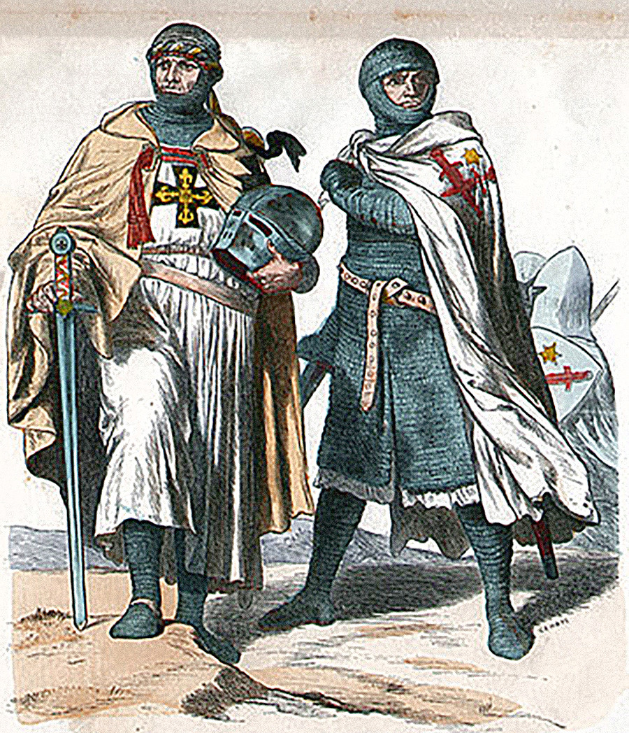 Тевтонски витез (лево) и његов брат по оружју (десно).