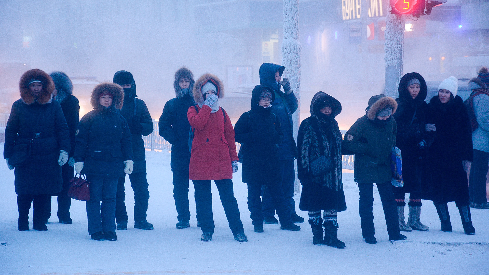 Yakutsk, the temperature outside is minus 47 degrees.
