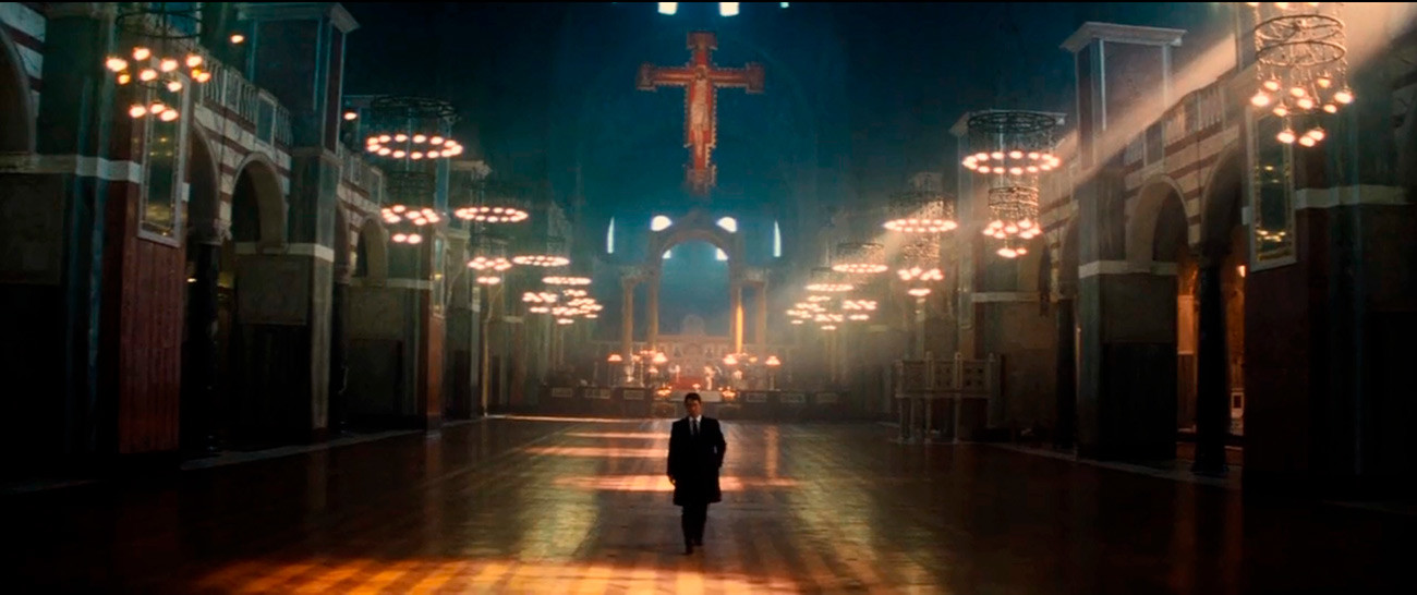 Jack Ryan meets the antagonist, ostensibly, in the Russian Orthodox Cathedral of Christ the Savior in Moscow   