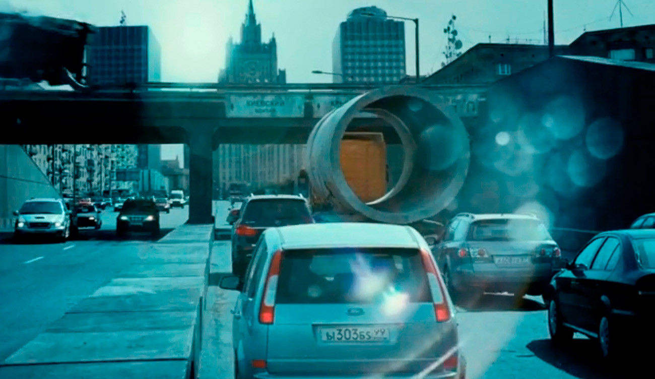 映画で使われたモスクワの風景。