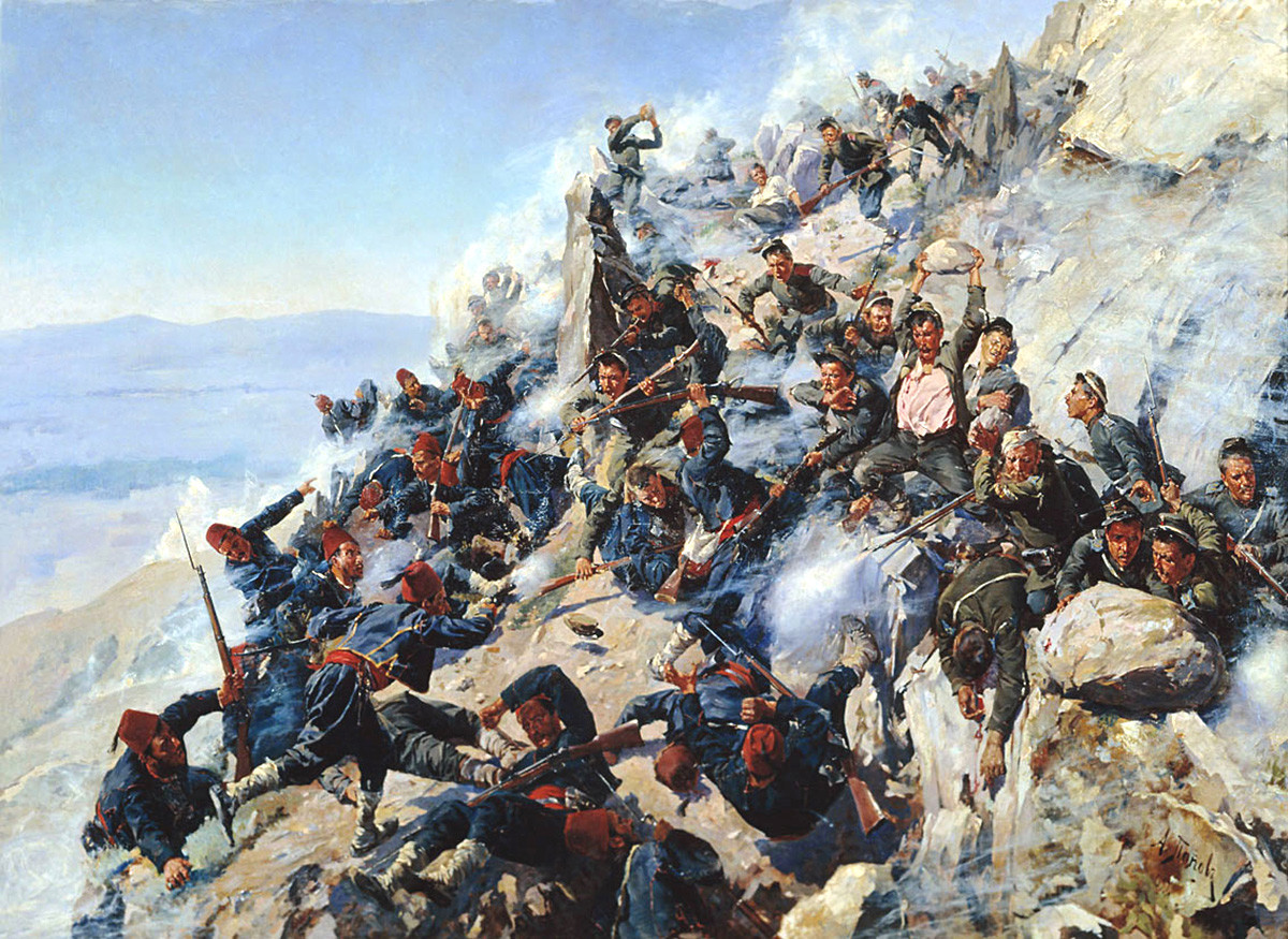 Défense du Nid d'Aigle par les Russes en 1877. Alexeï Popov

