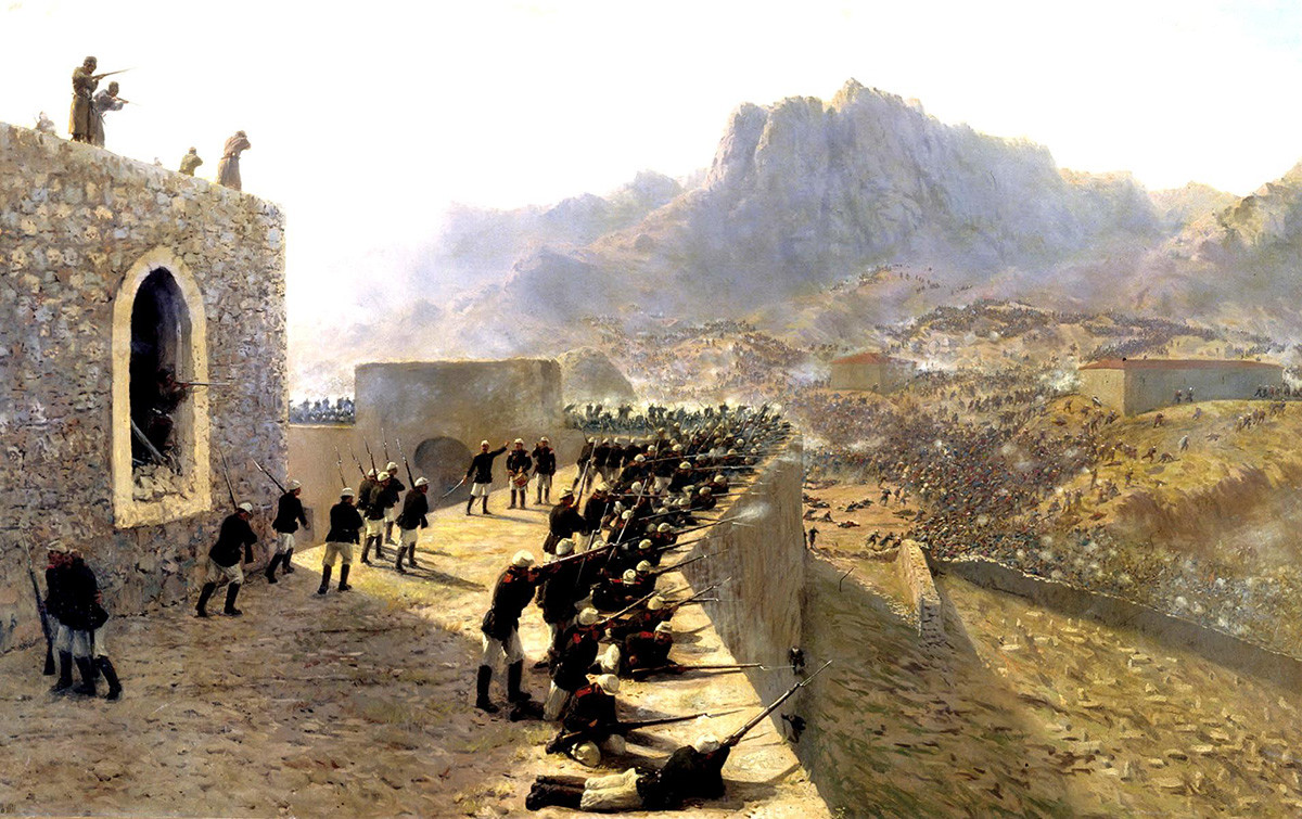 Отблъскването на нападението на крепостта Баязет 8 юни 1877, 1891 г. Лев Лагорио