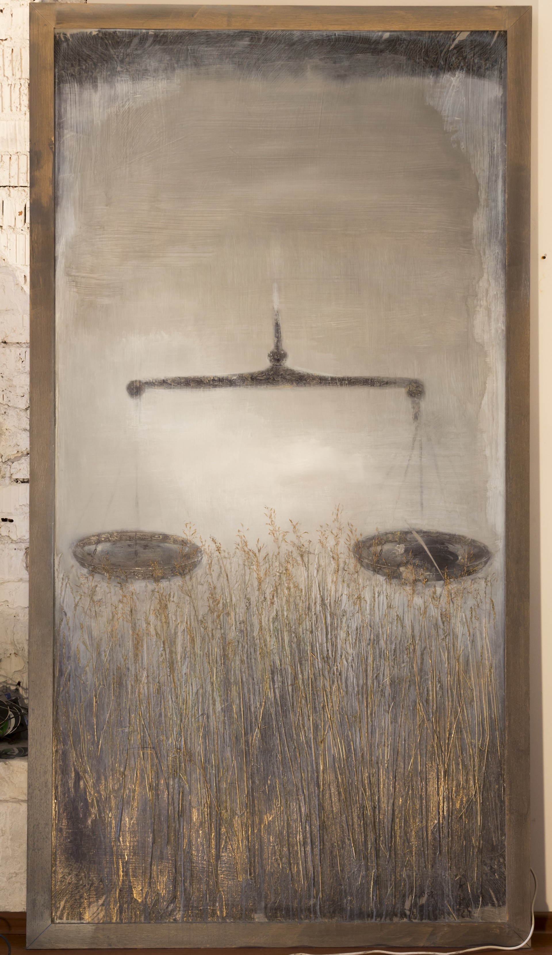 Bilancia, 2019, tela, tecnica mista