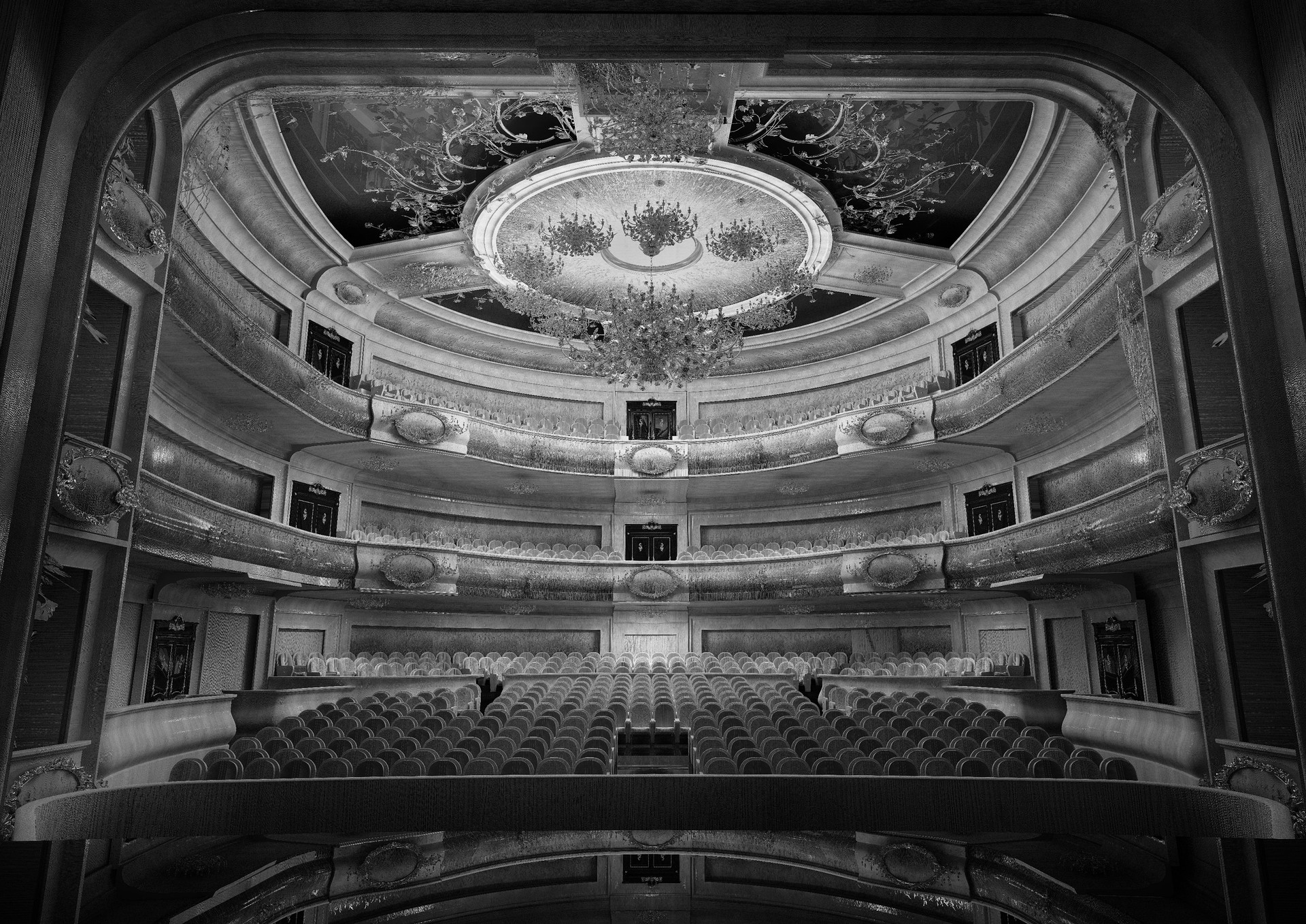 Opera. Progetto d’interno per il Teatro dell’Opera di Voronezh, 2017, carta, stampa serigrafica