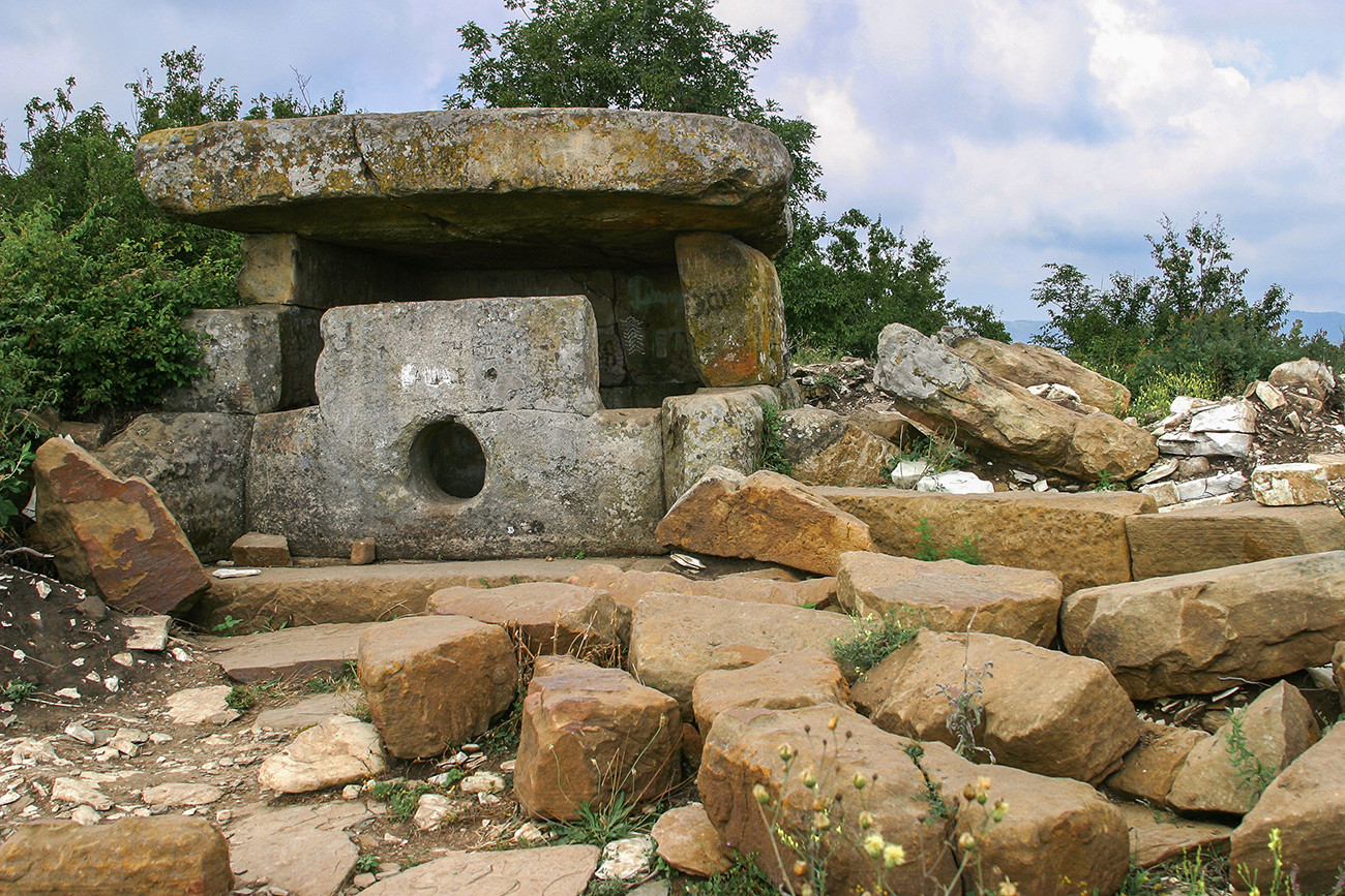 Ancient dolmens in Russia, Krasnodar region, Gelendzhik district.
