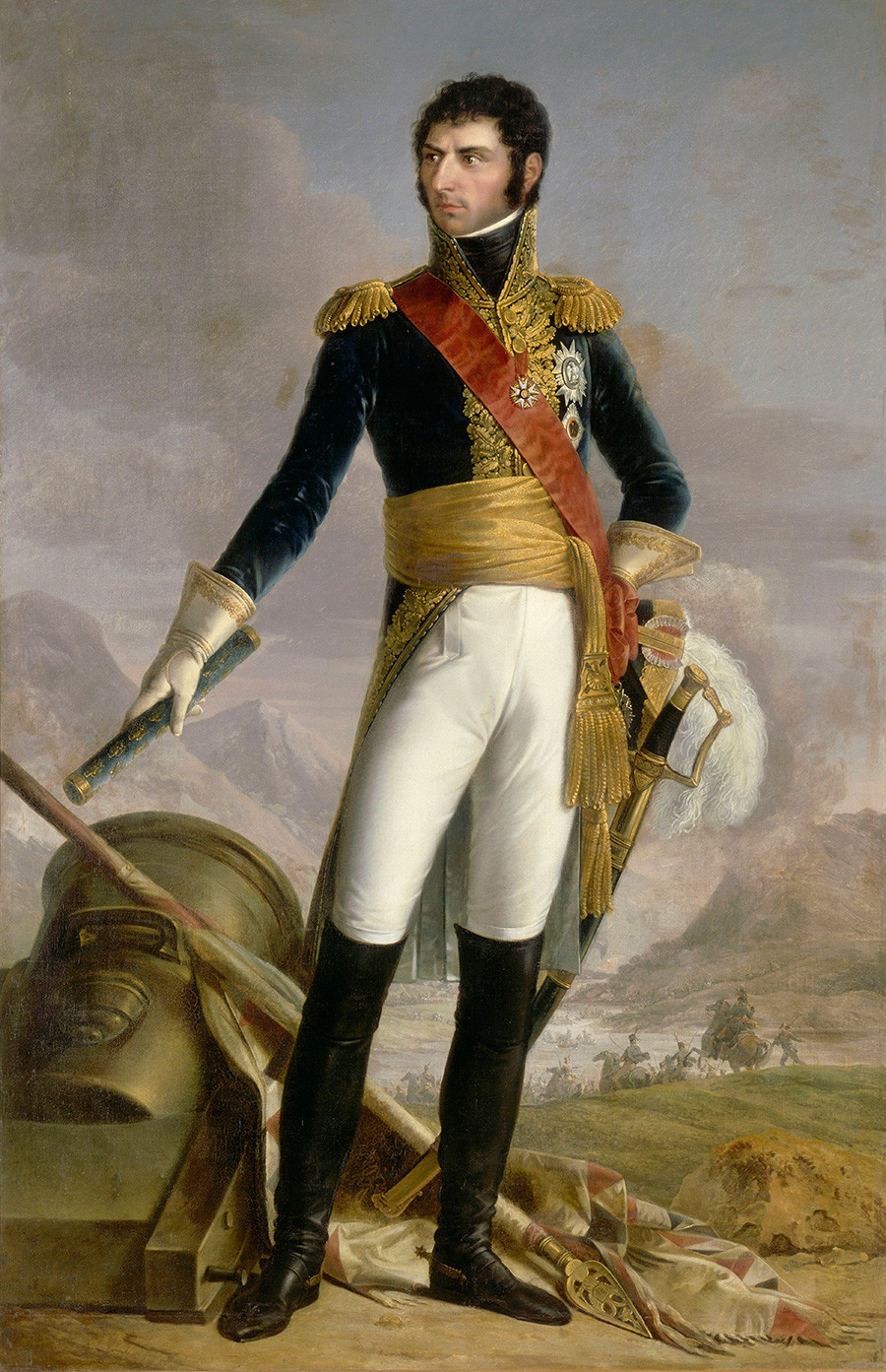 Francoski maršal Jean Baptiste Bernadotte, švedski in norveški kralj, 1818. Slika Francoisa Josepha Kinsona
