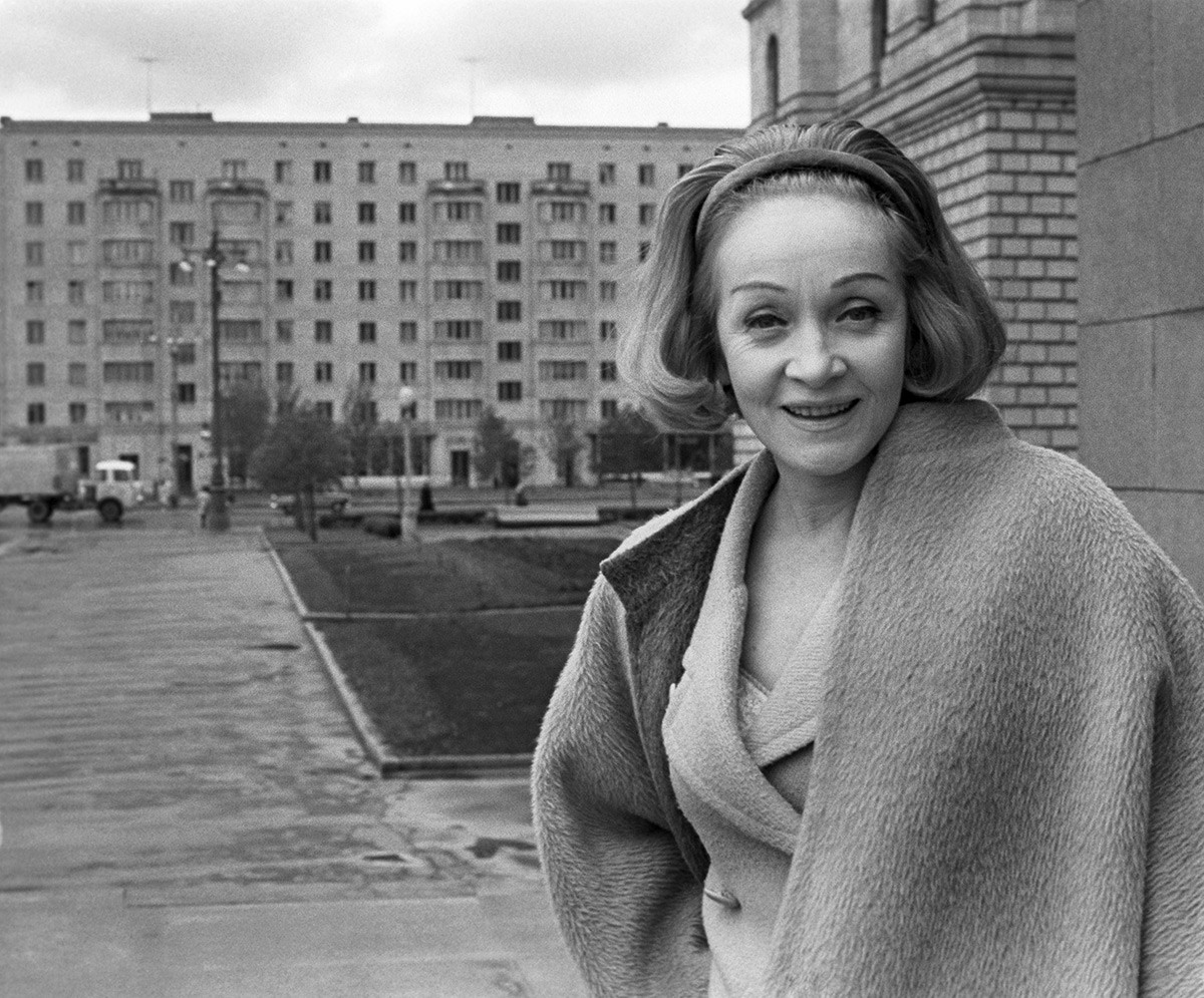 Марлен Дитрих в Москве.