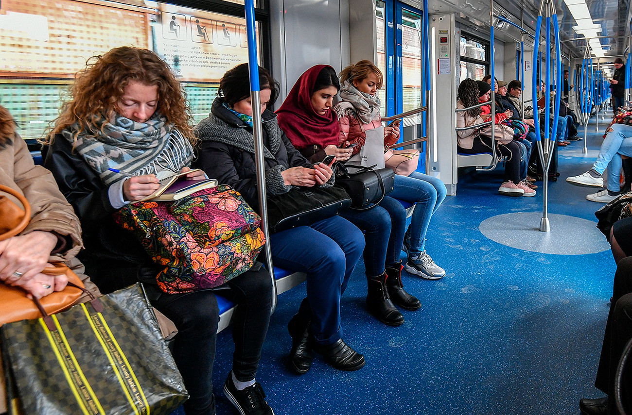 Women in a Moscow metro 