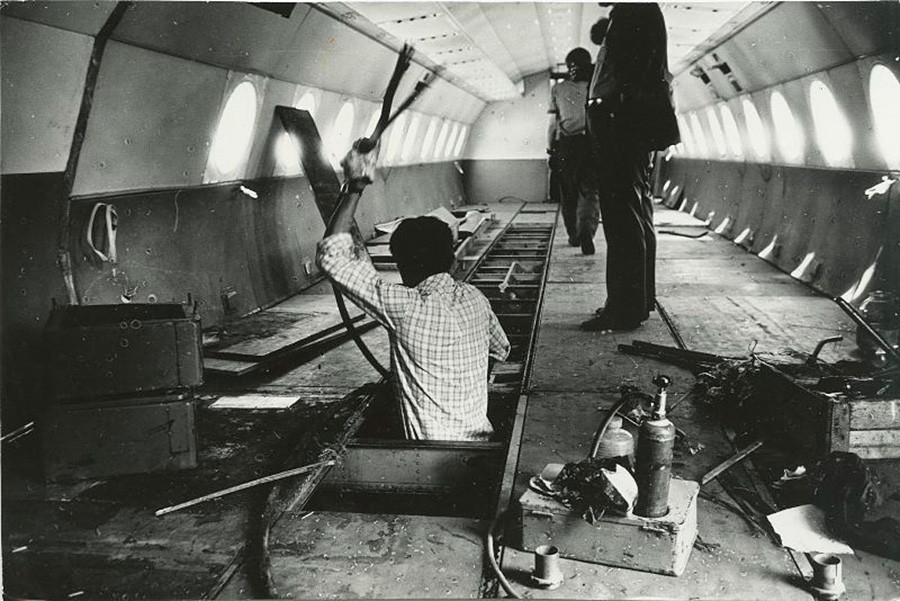 Transformation d’un avion en cinéma, Novokouznetsk, 1981