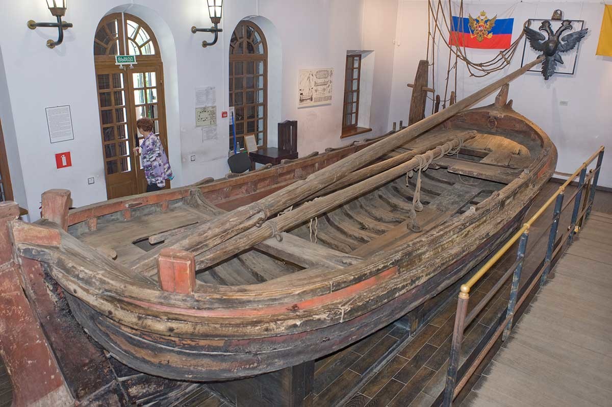 El barco Fortuna. Vista desde la popa con el timón. 7 de junio de 2019