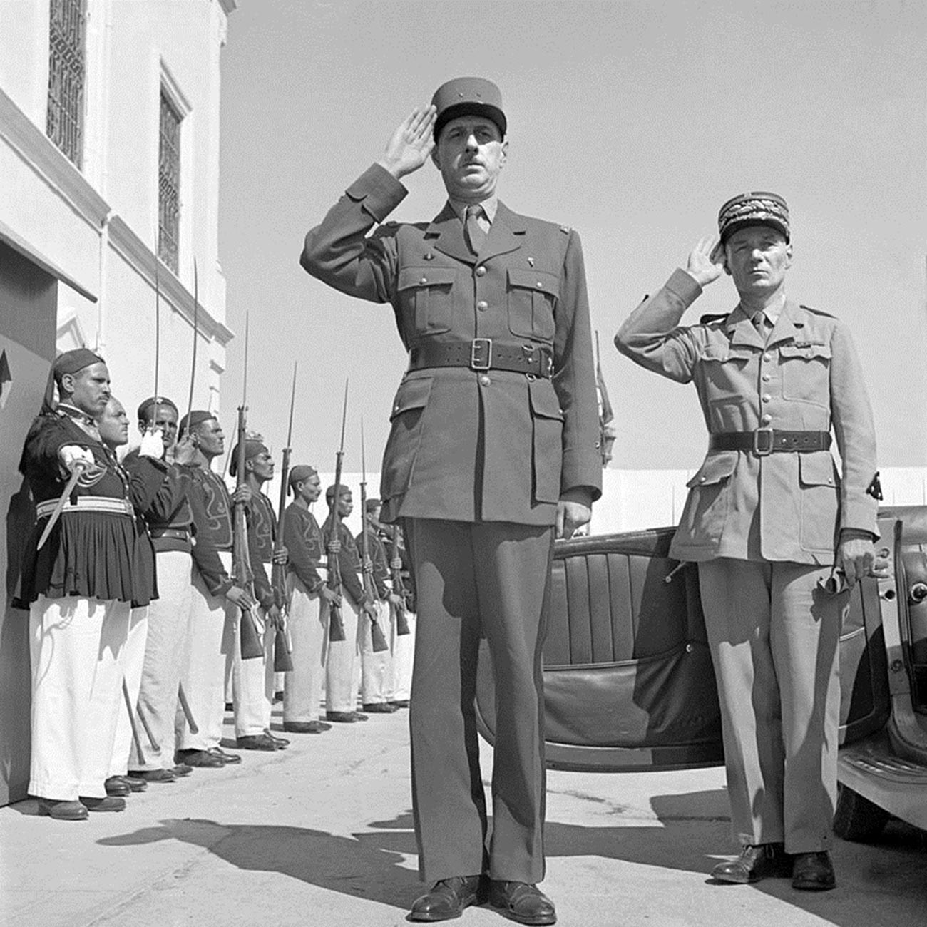 Charles de Gaulle in Tunisia in 1943.