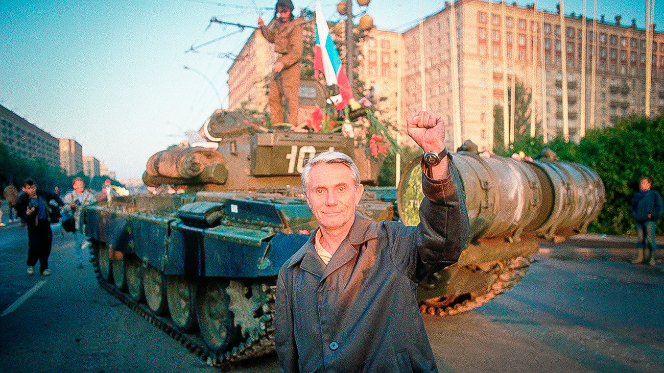 I carri armati per le strade di Mosca, agosto 1991 