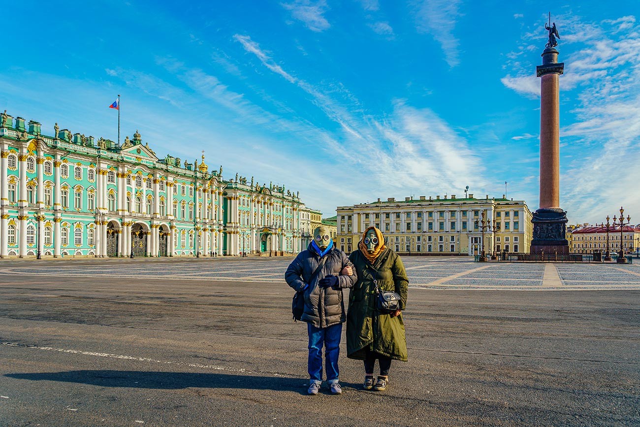The Palace Square in St. Petersburg.