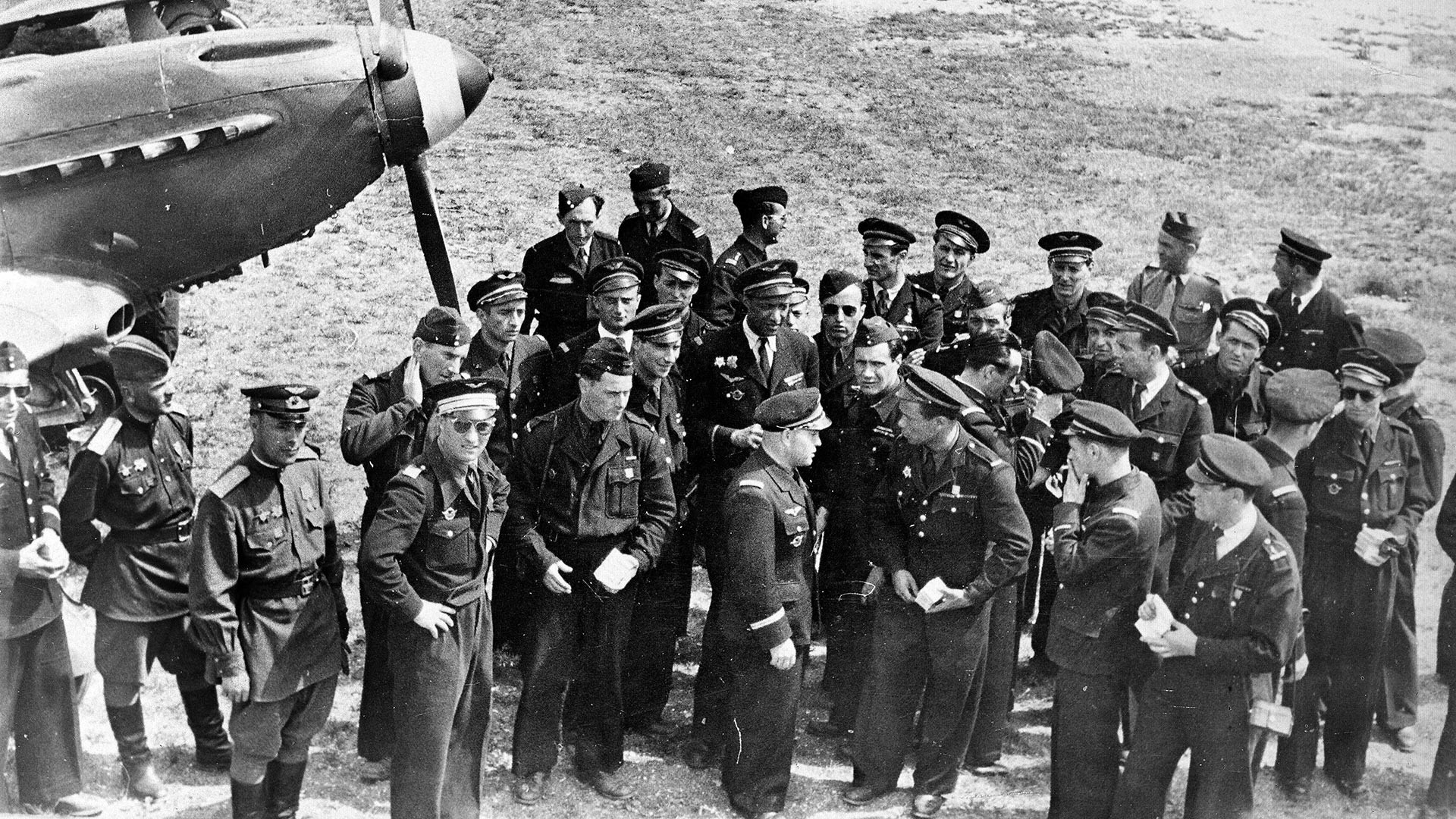 Pilotos franceses del escuadrón Normandía-Niemen