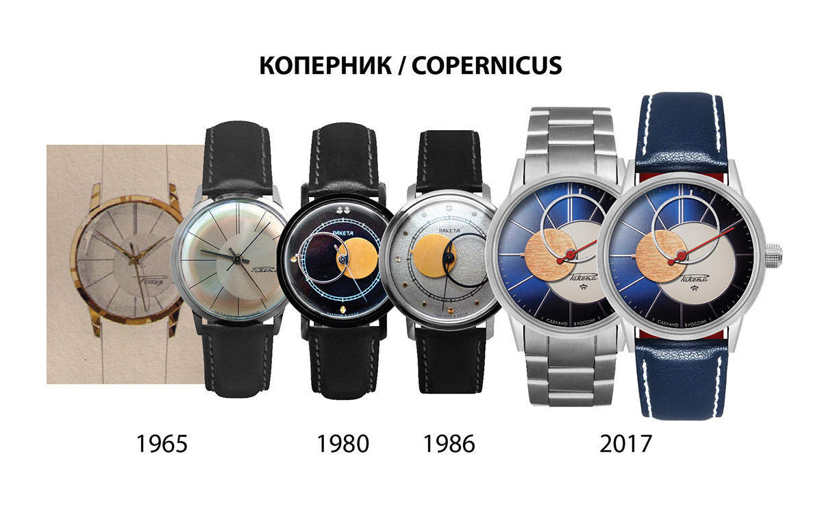 Советски и руски дизајн – еволуција на рускиот рачен часовник „Коперник“.

