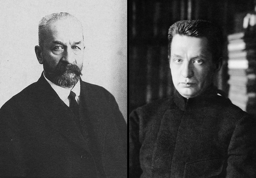 Georgy Lvov (kiri) dan Aleksandr Kerensky.