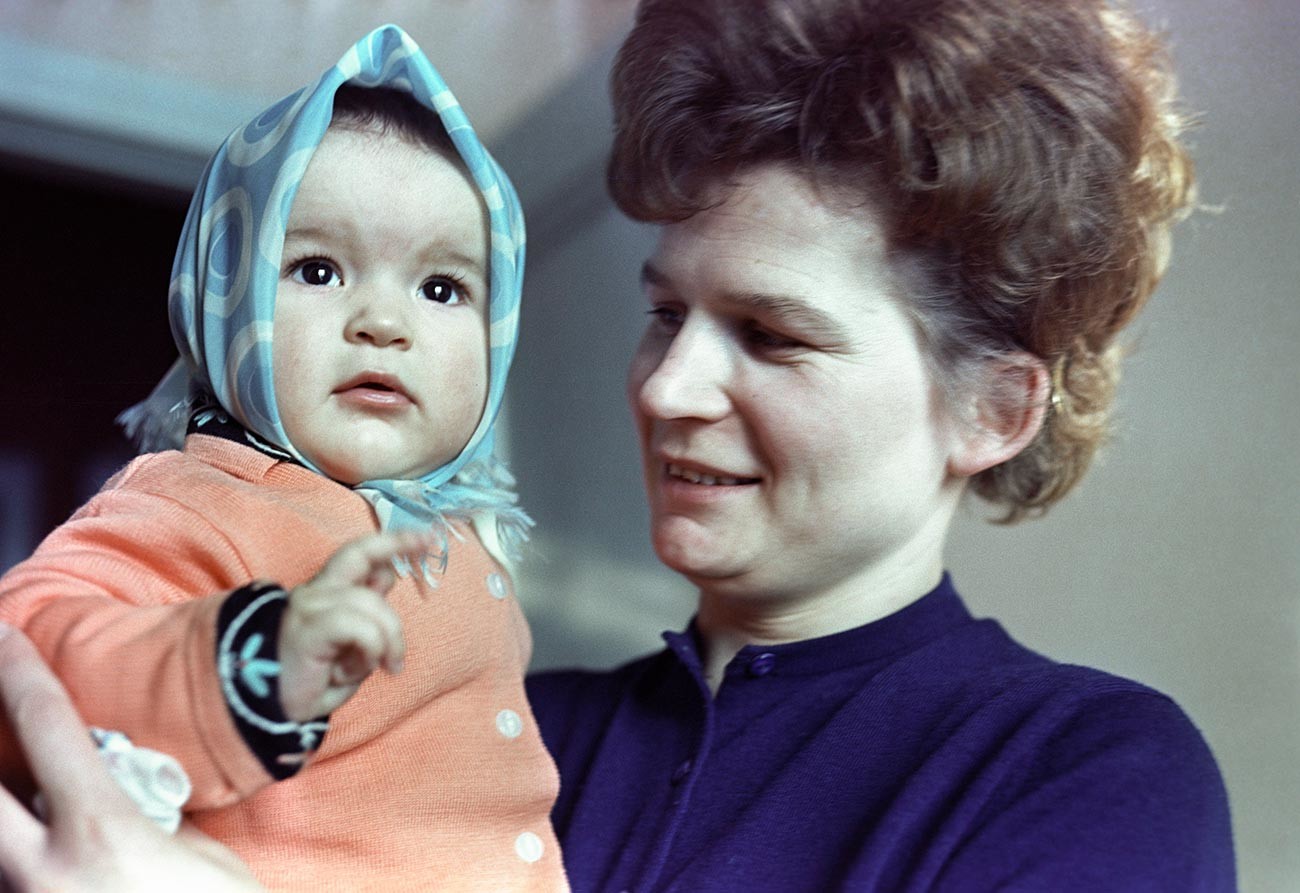 Valentina Tereshkova with her daughter.