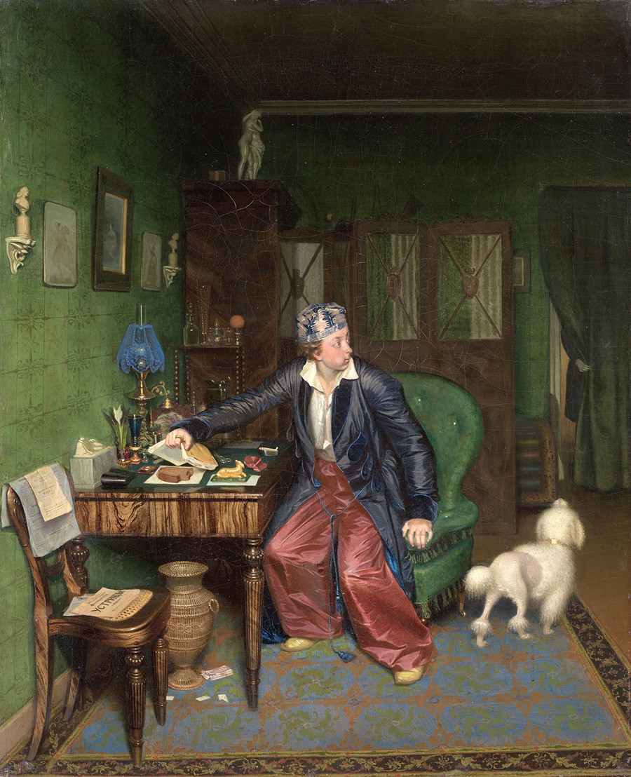 „Појадок на аристократ“, Павел Федотов, 1849-1850.
