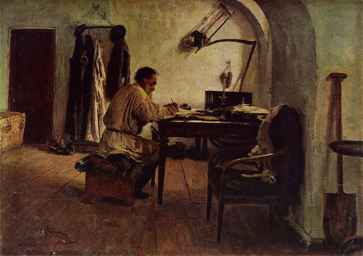 „Лав Толстој во соба“, Иља Рјепин, 1891.