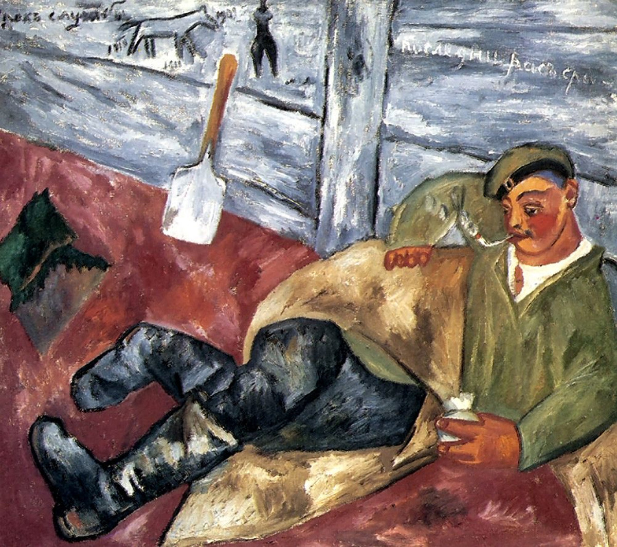 „Одмор на војник“, Михаил Ларионов, 1911.