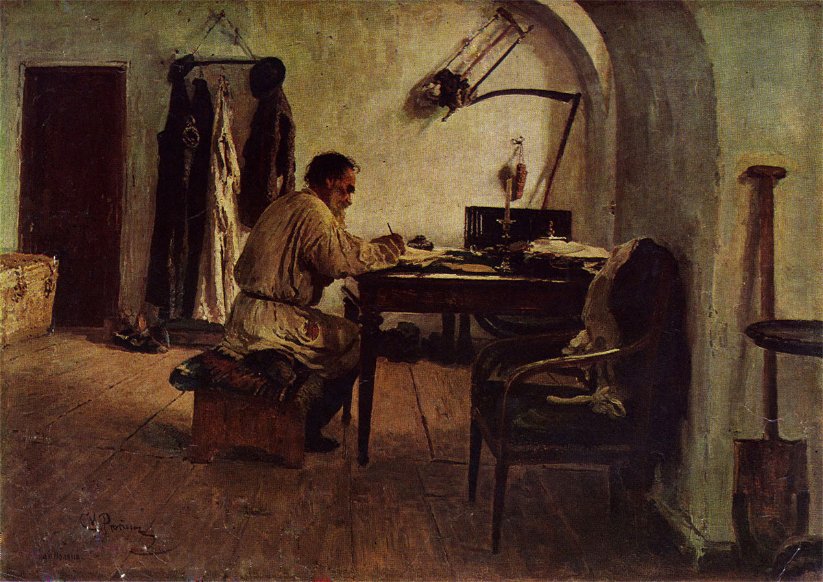 イリヤ・レーピン『丸天井の下のレフ・トルストイ』（1891年）