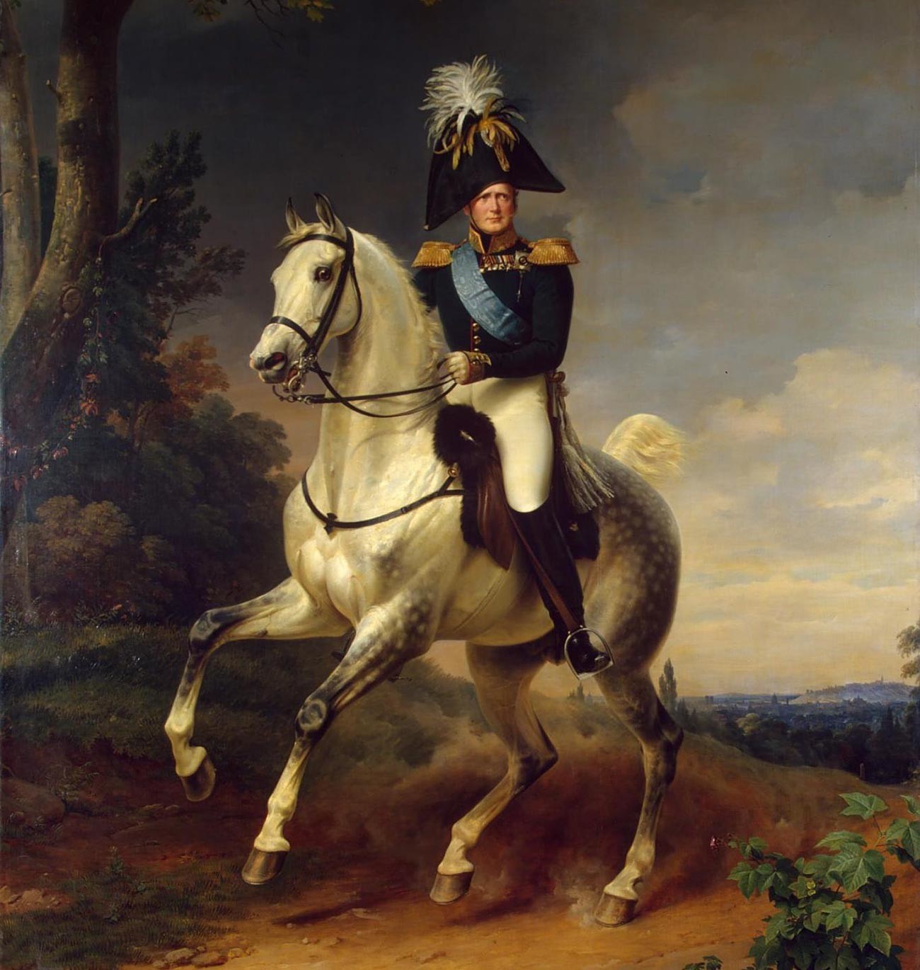 Портрет Александра I (1777—1825) на коњу.