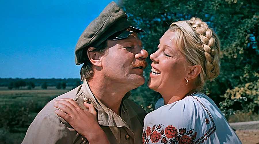 A frame from the Soviet movie 