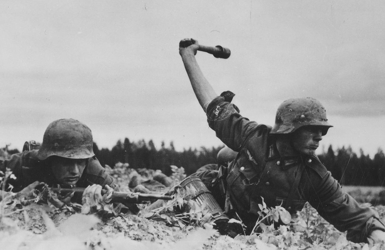 Wehrmachtsoldaten an der Ostfront im Jahr 1941.