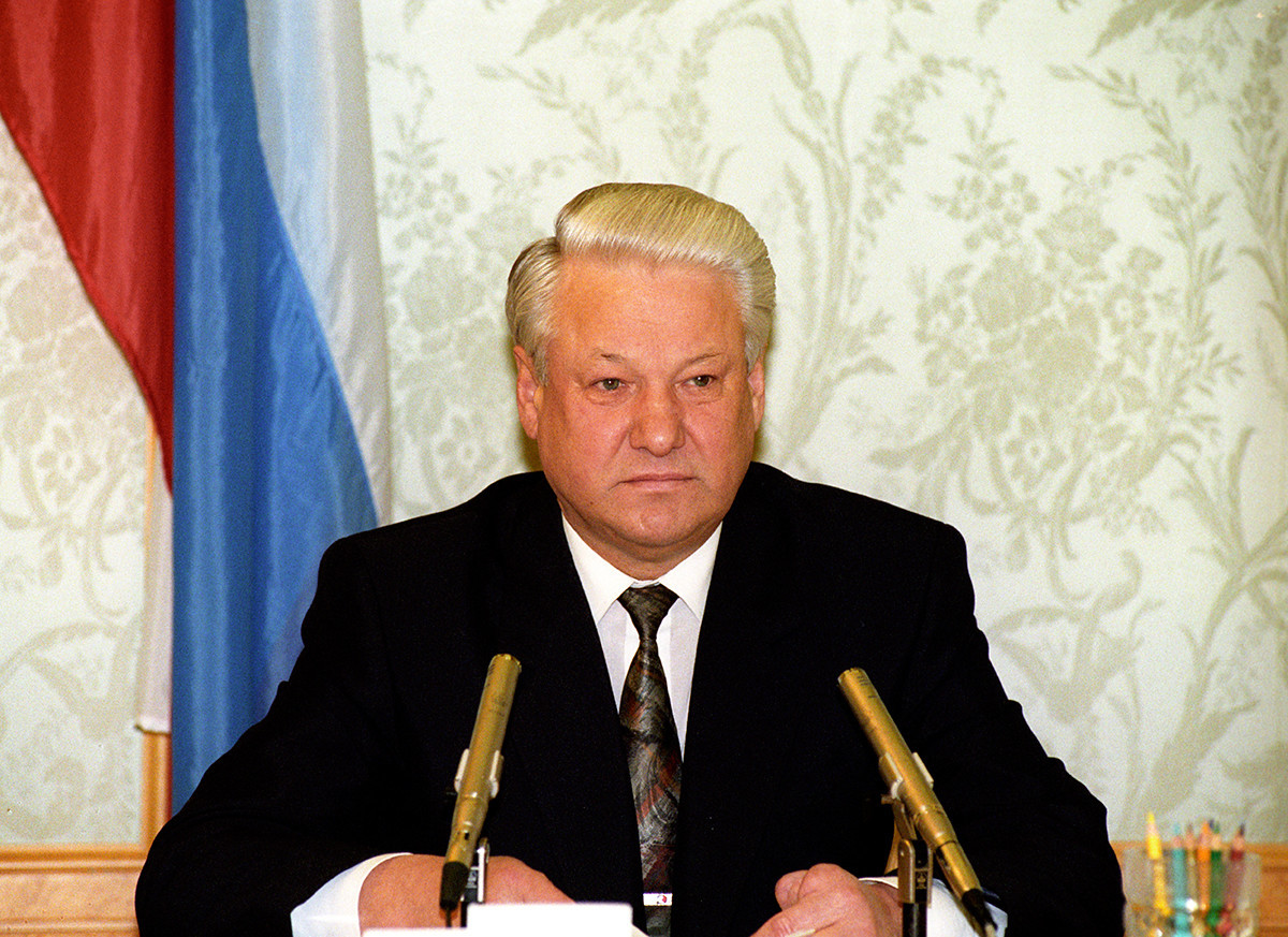 O ex-presidente russo Borís Iéltsin.
