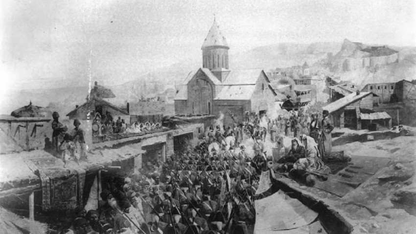 Ruske čete vstopajo v Tiflis (Tbilisi), 1799.