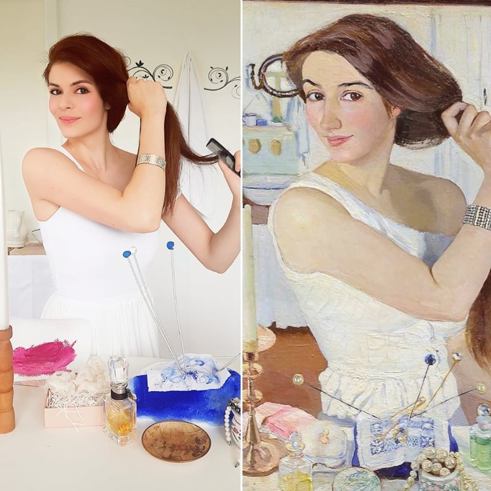 Zinaida Serebryakova. At the Dressing Table. Self-portrait