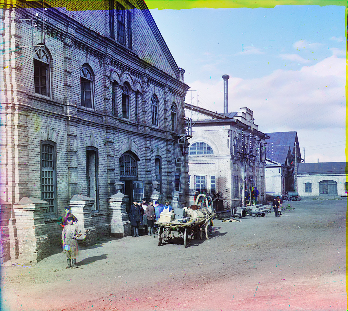 Fábrica de Kasli. Talleres para la producción de obras de hierro fundido. Verano de 1909. 