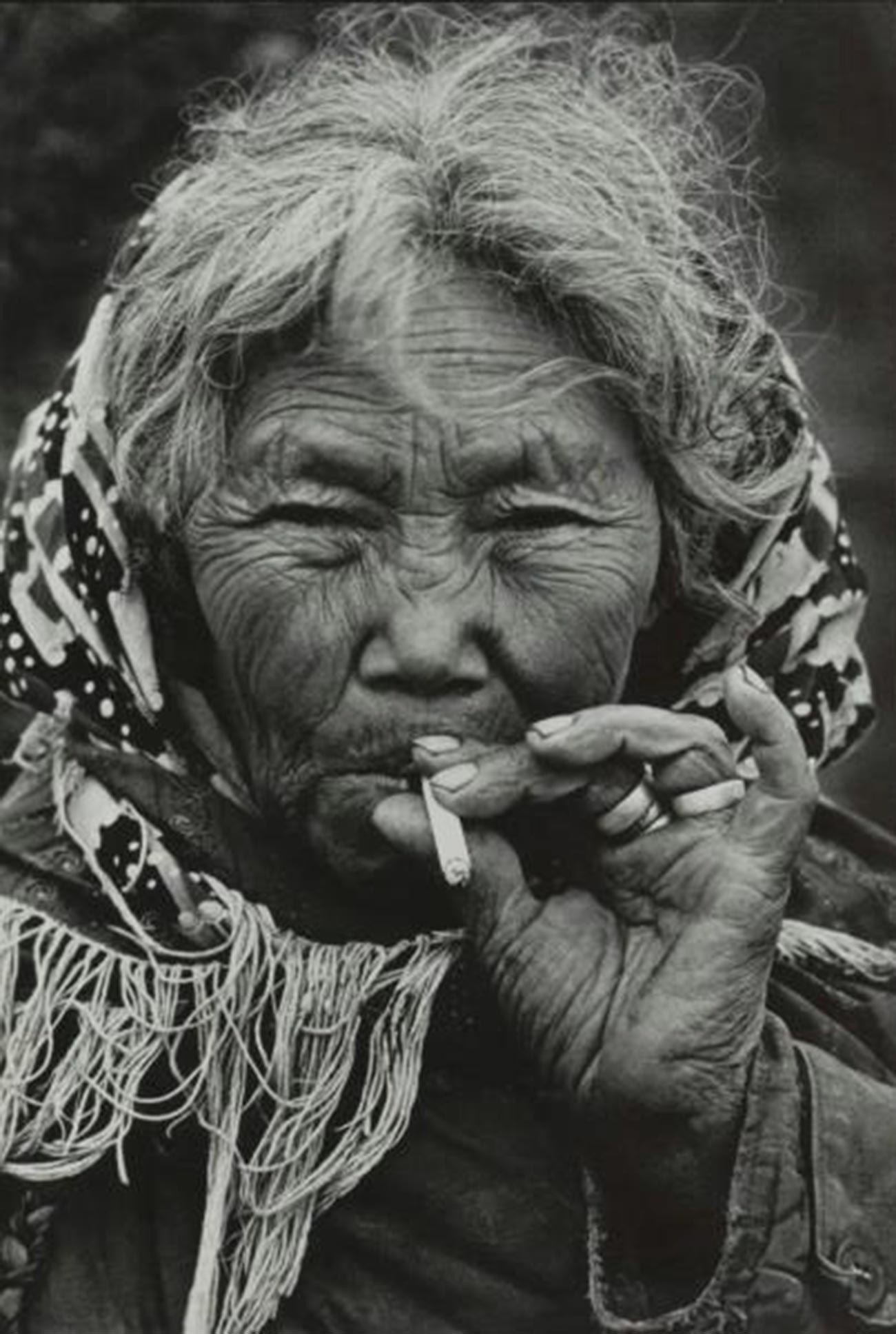 Eine alte Frau aus Tschukotka