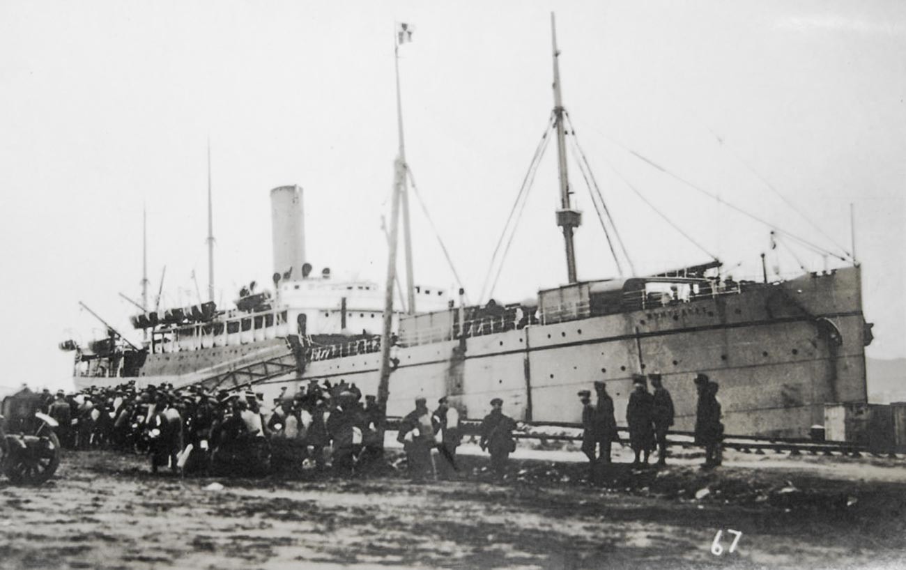Canadians leaving Vladivostok, spring 1919.