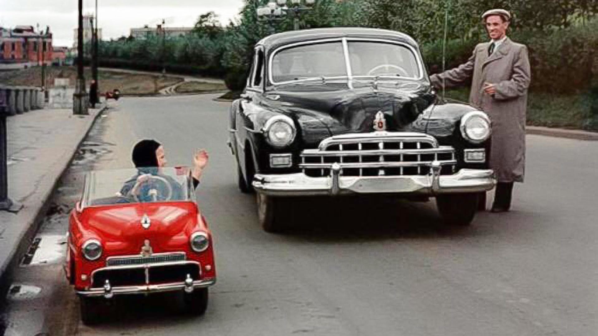 Un auto ligero infantil, 1955