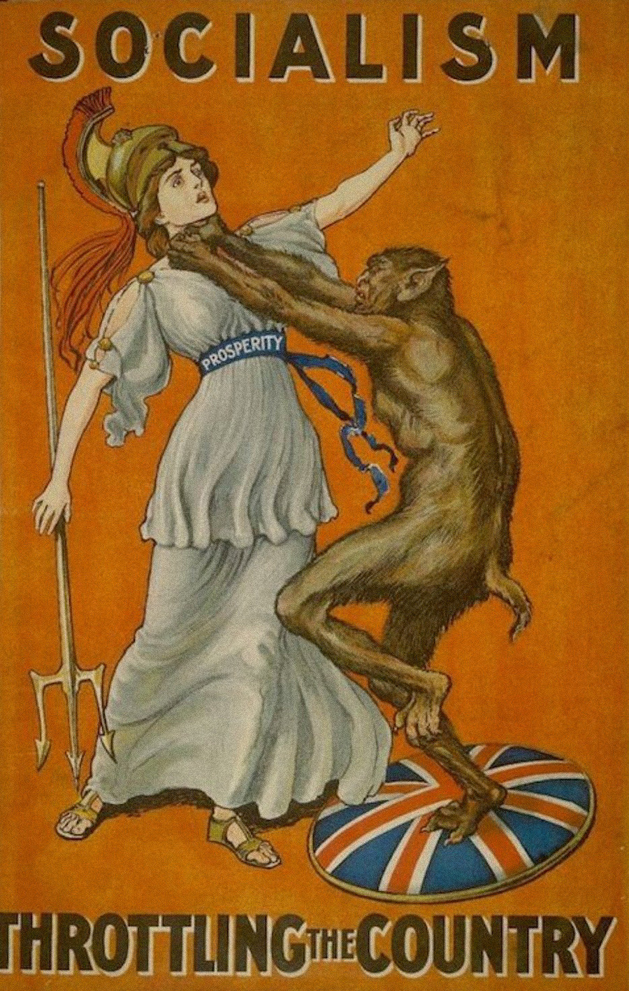 Този плакат е поръчан от Консервативната партия във Великобритания през 1909 г.