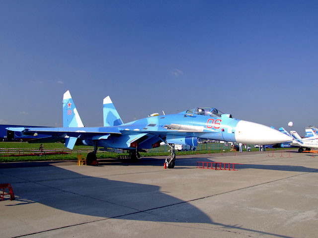 Su-27 na sejmu MAKS 2017
