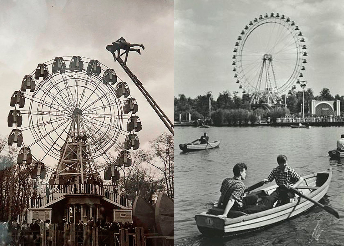 Park Gorki, Moskva. Majhno razgledno kolo, 1930-ta in Veliko razgledno kolo, 1950-ta 
