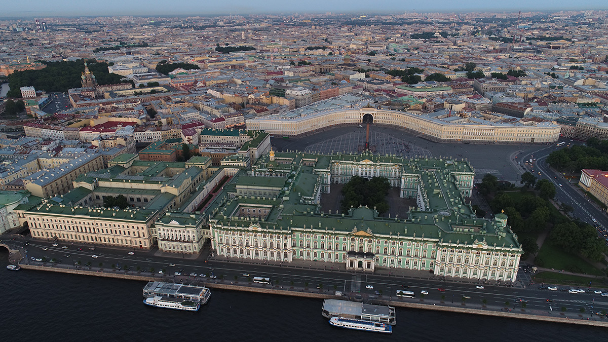 St. Petersburg at night.