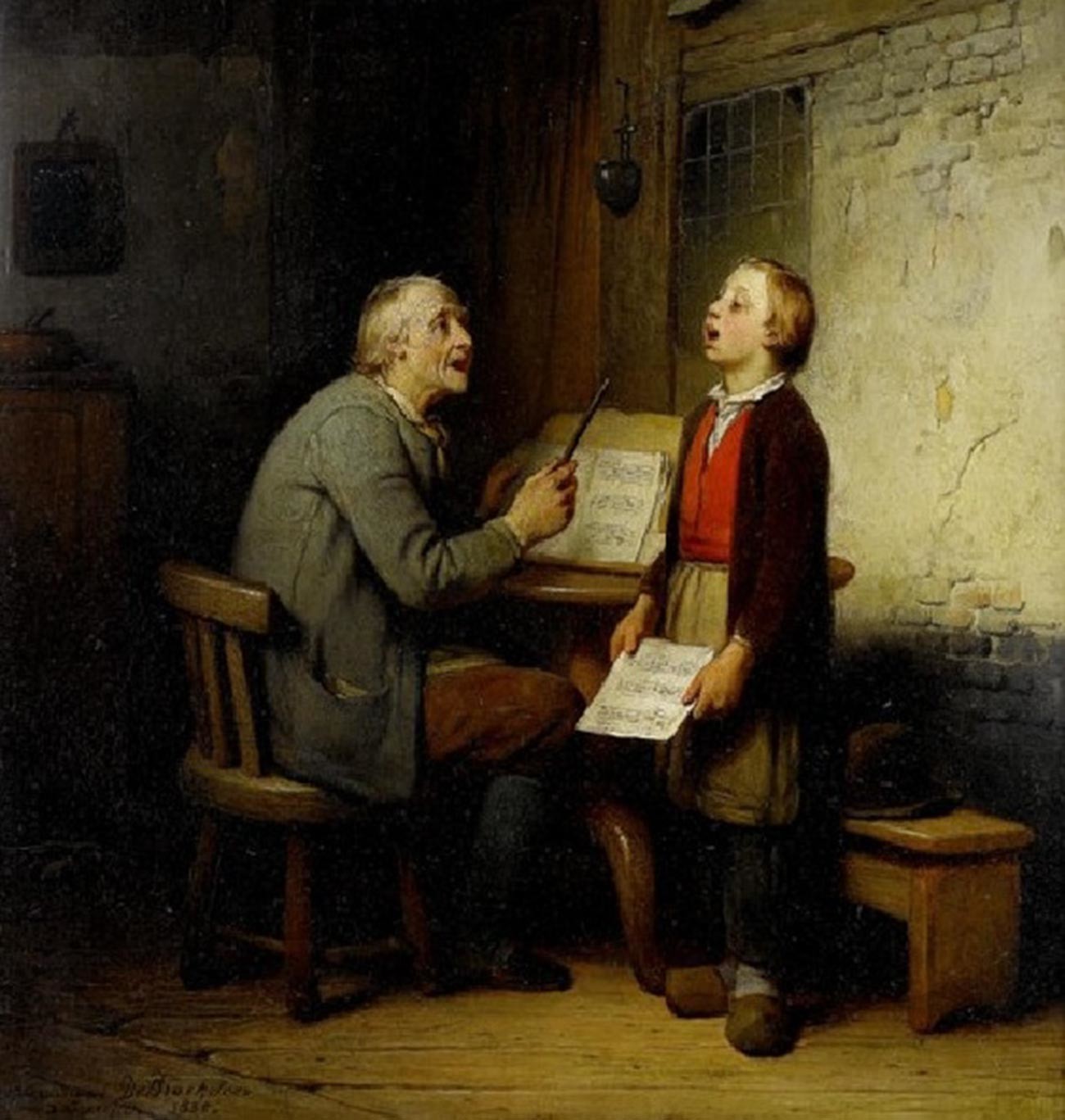 Домашнее образование в 18 веке в россии. Ferdinand de Braekeleer учитель и ученик. Учитель и ученик живопись.
